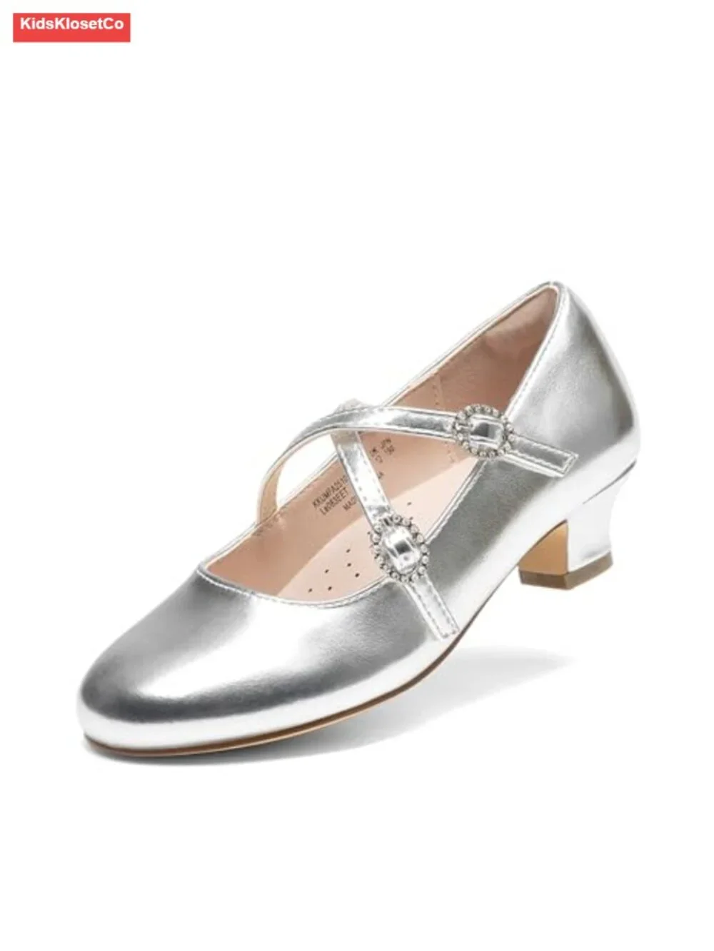 Girls Mary Jane Pumps with Low Heel for Weddings & Parties